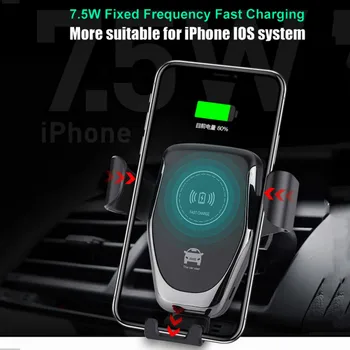 Automaatne Raskuse Qi Traadita autolaadija Mount IPhone 11 XS-XR-X 8 10W Kiire Laadimine Telefoni Omanik Samsung S10 S9