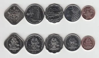 Bahama 5 Münti valida Autentne, Originaal Mündi Kollektsiooni UNC