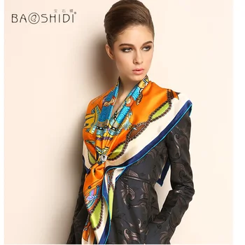BAOSHIDI Luksus Brändi originaalne disain, Pure Silk Naiste Ruudu Mustriga Sall , suur sall wrap kõik korda, käsitsi valmistatud