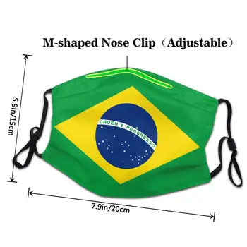 Brasiilia Lipu Korduvkasutatavad Näo Mask Tolmukindel Kaitse Kate Respiraatorit