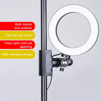 Clip Fotograafia Valgustus Telefon Rõngasvalgusti Statiivi Seista Foto Led Selfie Bluetooth Remote Ringi Valguse Lamp Täitke Youtube ' I Live