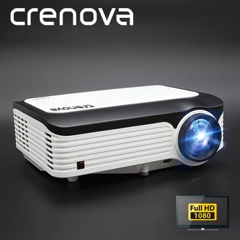 CRENOVA Uusim Video Projektor Koos Full HD 1080p Native Resolutsioon Kodu Kino Filmi Android Projektor Koos Android 7.1.2