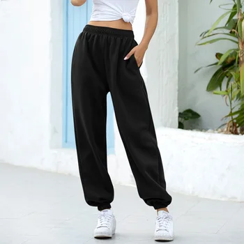 CWFMZQ Pehme Joggers Naiste Püksid 2020. Aastal Streetwear Sweatpants Naiste korea Kõrge Vöökoht Kottis Püksid Lai Jalg Higi Püksid Ülegabariidiliste