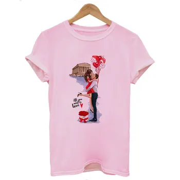 CZCCWD Camisetas Verano Mujer 2019 T-Särk Naiste Suve Mood Kõik, mida Vajame, On Armastus Harajuku Kirjas Trükitud Tshirt Vogue Tshirt
