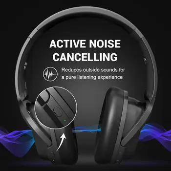 EKSA E5 ANC 5.0 Bluetooth Kõrvaklapid, Aktiivne Müra Tühistamise Traadita Kõrvaklappide Kokkupandav Peakomplekt 920mAh Koos CVC 8.0 Mikrofon