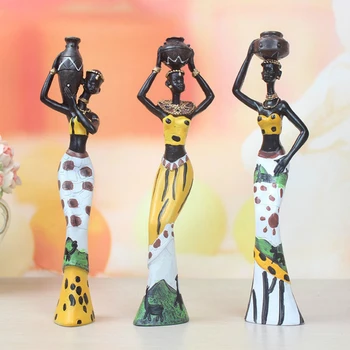 Eksootiline Afric Ilu Kodus Kaunistused Loominguline Aafrika Kunsti Vaik Naine Skulptuur Unikaalne Aafrika Teenetemärgi Elutuba Tarvikud
