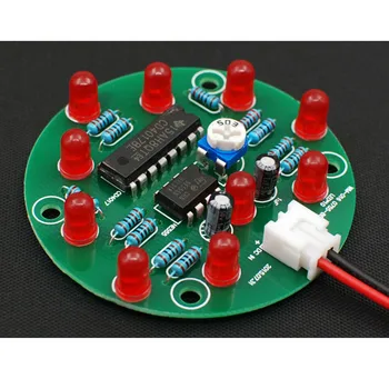 Elektroonilise DIY 10 LED Flash Kit/ Südame-Kujuline/Kooli Väljaõppe Osad