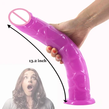FAAK 13.2 tolli pikk realistlik dildo peenise imemine suur kukk dick sugu mänguasjad, naiste täiskasvanud toodete Täiskasvanute mäng anal plug sex shop
