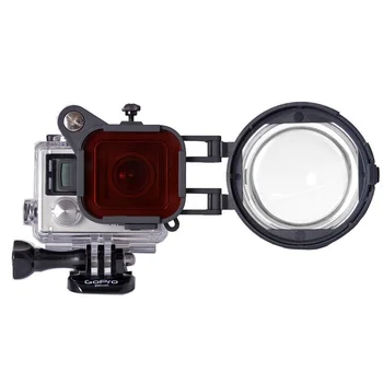 Fantaseal 2in1 Sukeldumine Objektiivi Filtri GoPro Hero 4 3+ 3 Punane Parandus Filter+16X lähedalt Makro Objektiiv Gopro 4 Action Kaamera