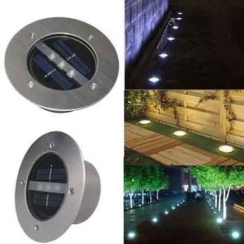 Feimefeiyou 4tk/palju välisvalgustuse Solar Powered Paneel LED põrandalambid Buss Tuli 3 LED-Alune Aed Rada Kohapeal Kerge