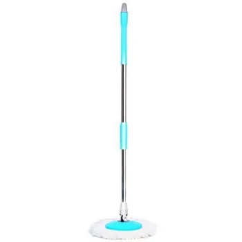 Floor Cleaner 360 Kraadi Pöörlevad Mop Pole Paksenenud Roostevabast Terasest Ülestõstetav Käsitsi Vajutage Spin Dry Magic Mop Puhastus Mop Spin