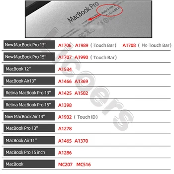 For MacBook Air Pro Retina 15 13 12 11 11.6 Sülearvuti Puhul PVC Tavaline Matt Shell Kaas MacBook Air Pro 13.3 15.5 Coque Funda