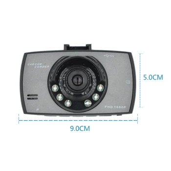 Full HD 720P Auto videosalvesti Kaamera Auto 2,4-Tolline Rearview DVR Kaamera Diktofon Auto Nägemine Sõidu Video Recorder