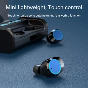 G06 TWS Traadita Kõrvaklapid, Bluetooth kõrvaklapid 5.0 Kõrvaklapid Võimsus Ekraan Touch Control Sport Stereo Earbuds Peakomplekt wi