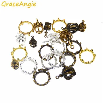GraceAngie 40PCS Crown Stiilis Käsitöö Antiik Pronks Ripats Kullast Käevõru Nõidumine Naiste DIY Ehted Tegemise Leida Kingitus