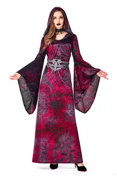 Halloween Cosplay Kostüüm Naistele Vintage Keskaja Printsess Cosplay Kostüüm Euroopa nõid Kostüüm