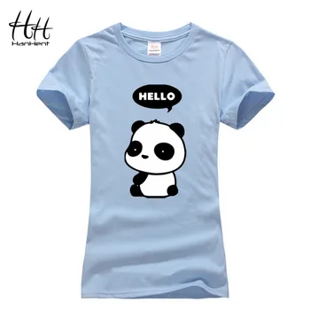HanHent Armas Armas Panda Print T-särk Naiste Mood Camisetas T-Särk Streetwear Puuvill Anime Suvel Stiilis top, tees TB0812