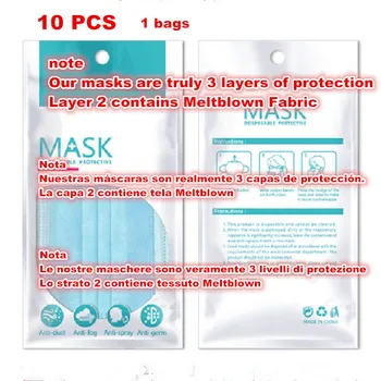 Hea kvaliteediga mondmasker 3 kihi mask mascherina mascarillas mondkapjes Ühekordselt Näo Mask masque mascherine mascarilla