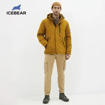 ICEbear 2020. aasta sügisel ja talvel uus meeste kapuutsiga mantel soe meeste puuvillased jope mood meeste riided MWD20853D