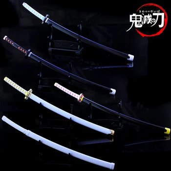 Jaapani Anime Demon Slayer Mõõk Võtmehoidja Cosplay Katana Ghost Blade Metallist Ripats Keyrings Kamado Tanjirou Relvi llaveros