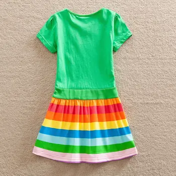 Jaemüük tüdruk kleit suvel plahvatus cartoon kleit tüdruk printsess kleit 3-8 aastat vana 3 värvid