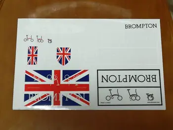 Jalgratta kleebis decal raami logo liidu jack Brompton folding bike 1 set