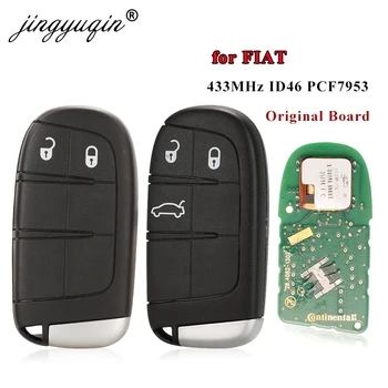 Jingyuqin 2/3Button Smart Remote Key 433MHz ID46 PCF7953 KIIP Fiat Ottimo 500S puldiga Tehase Originaal Tõeline Osad