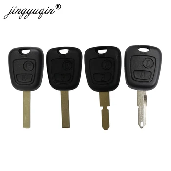 Jingyuqin 50tk/palju 2 Button Remote Key Auto Võti Fob Juhul Asendamine Shell Kaas Peugeot 307 107 207 407