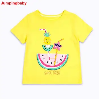 Jumpingbaby 2019 Tüdrukute T-särk Riided Lastele Tshirt Ükssarvik t-särk Suvel Tops Beebi Tüdruk Kostüüm Vetement Fille Loomade Prindi Uus