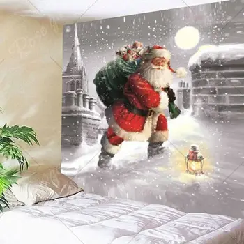 Jõulud Kodus Seina Vaip, Cartoon Vibu Kunsti Kodu Seina Riputamise Vaip Seina Kaunistamiseks Jõulud Wall Decor