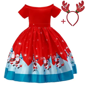 Jõulud Tüdrukud Dress Suvel Lapsed Riided Printsess Kleidid Tüdrukute Laste Riided Karneval Õhtu Poole Kleit 6 8 9 10 Aasta