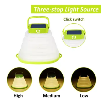 Kaasaskantav Telkimine Valgus Päikese Jõul Laterna LED Mini Rippuvad Välklamp Telk Lamp, Päikese,USB-sisend Kokkupandav Veekindel