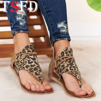 Kerge Naiste Kingad Peep-toe Naiste Sandaalid Leopard Sandal Naiste Klassikaline Gladiaator Sandaalid Suvel Kuuma Naiste Kingad 2020 J8