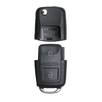 Keyecu Kokkuklapitavad Flip Remote Auto Võti Tühi Tera + ID48 Kiip 7M3 959 753 433MHZ Jaoks VW Volkswagen Sharan Mudel (2004+)