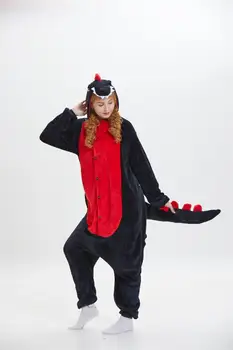Kigurumi Uus Must Dinosaurus Onesies Täiskasvanud Kostüümid Unisex Loomade Lilla Draakon Pidžaama Sleepwear Cosplay Armastavad Pidžaamad