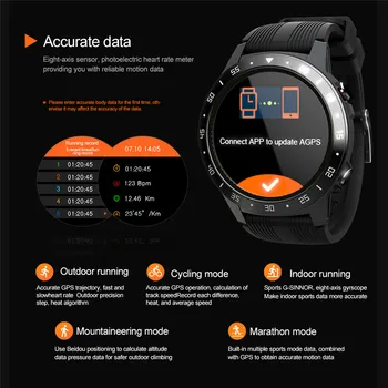 Kondensaator Täis Ring Ekraani Smartwatches LOKMAT TK05 Smart Watch GPS-vererõhk ja Südame Löögisagedus SIM-Geomagnetic Valjuhääldi 2020