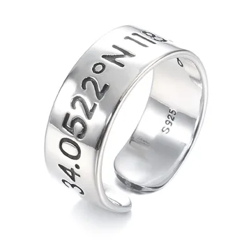 Korea Stiilis S925 Sterling Silver Ins Lihtne Kiri Ring ring Lai-Pind Sile Avatud Ring Pakkumise 0522 N 188.2437