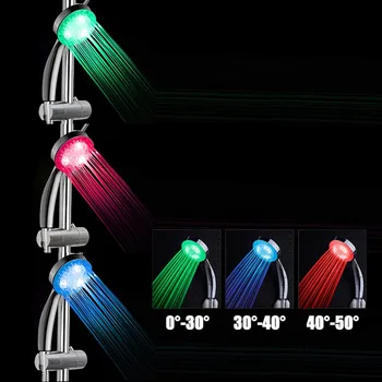 Kuum 3 Värvi muuta LED-Anioon Spa Dušš Pea Temperatuuri Kontroll Vannituba Kõrge Rõhu all Vee Säästmise Käsi Dušš pea#35