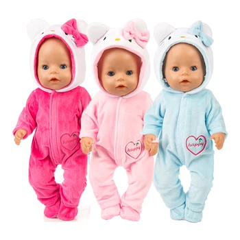 Kuum 3tk/set Nuku Riideid Sobib 43cm baby Doll riided uuestisündinud Nukk Tarvikud