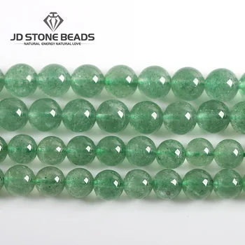 Kõrge Kvaliteediga Roheline Maasikas Crystal Looduslik 5 6 8 10 12 mm Diy Võlu Helmed Ehete Tegemise Väljamõeldud Gemstone Beads Roheline Kvarts