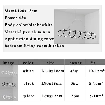 L120cm L90cm Kaasaegne LED-Lühter Lamp Söögituba Köök elutuba Valgustid, Led-Lühter Ripub Lambi Must/Valge