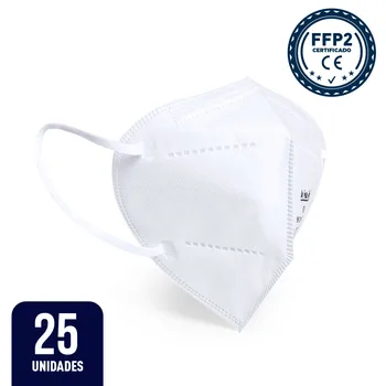 Lahter 25 x FFP2 mask (5 kihti, thermosellated viimistlus ja ühe koti)-Valge