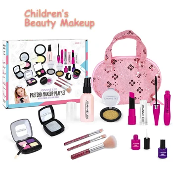 Lapsed moodustavad Mänguasja Komplekt Teeselda, Mängida Printsess Roosa Makeup Beauty Ohutuse Mitte-mürgine Kit Mänguasjad Tüdrukute Riietusruum Kosmeetika reisikott