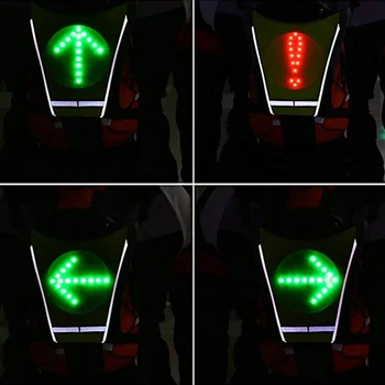 LED Jalgrattasõit Kott/Seljakott Vidin koos puldiga Peegeldav Omakorda Signaali Suunas Indikaator - Veekindel, Turvaline, Jalgratas