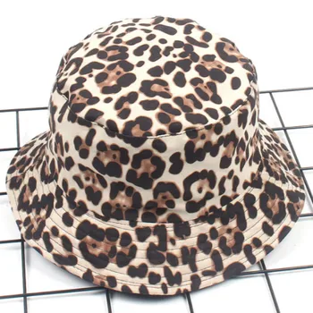 Leopard Pöörduv Naine Ämber Müts Hip-Hop Trükitud Naiste Suvine Müts Kork Väljas Kalapüügi Lady Panama Juhuslik Naine Ühise Põllumajanduspoliitika Sunhat