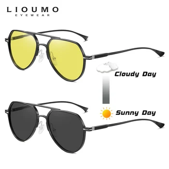 LIOUMO Brändi Päikeseprillid Meestele Polariseeritud Photochromic Sõidu Prillid Naiste Prillid Kameeleon Anti-Glare Objektiivi gafas de sol
