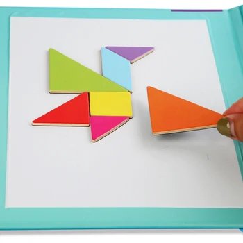 Loominguline DIY Puzzle joonestuslaud Mäng Puidust 3D Pusle Fun Magnetic Laste Varase Õppe Tarvikud Laps