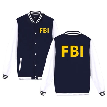LUCKYFRIDAYF FBI printida moe Baseball Jacket meeste ja naiste Pusad mantlid tops vabaaja pikk varrukas, hupparit Jakid pluss suurus 4XL