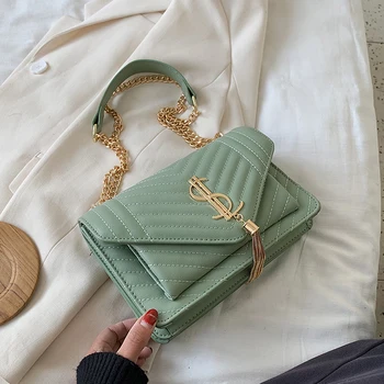 Luksuslik Disain Naine õlakott 2020 High-Grade Nahk Lihtne Rhombic Mood Ladie Sidur Messenger Bag 