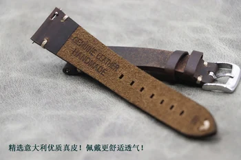Mees, uus Watchband 18 19 20 21 22 mm Ehtne Nahk Watch Band Pruun Sile Watchband Vöö Rihm Roostevabast Terasest Lukk Edendamine